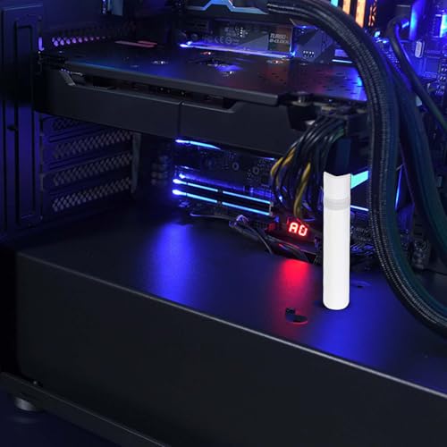 KYSUN Grafikkarten Halterung GPU Halterung(74mm-120mm) GPU Stütze Aluminiumlegierung Halterung Höhenverstellbare Grafikkartenhalter Leichte Haltbare Polierte Grafikkarten Halter mit Magnet, Weiß