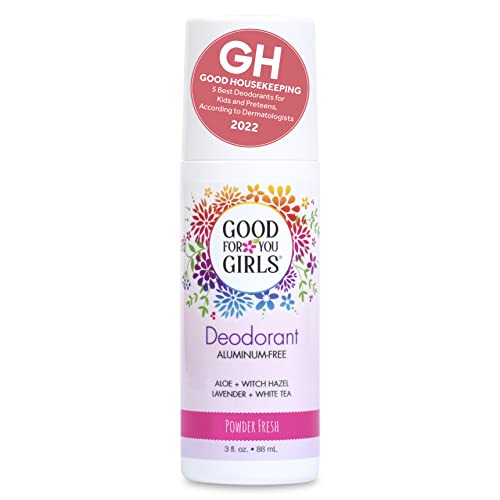 Good For You Girls Aluminum Free Natural Deodorant Roll-On Kids, Teens, Tween, Vegan (Powder Scent) (1 Pack) #TOP13