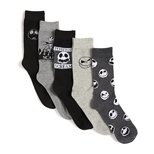 Disney Men's Nightmare Before Christmas 5 Pack Crew Socks2
