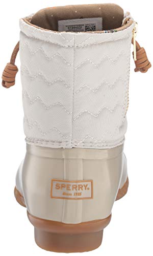 Sperry Womens Saltwater Chevron Quilt Nylon Boots, Ivory, 9.5 #TOP2