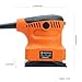 ZEEKMUSS 5-Inch Square Sander 2AMP (240W), 11000RPM Random Orbital Sander Tool, 5 Inch Electric Palm Sander Kit, 20 Pieces of Sandpaper for Woodworking and Sanding (Square)