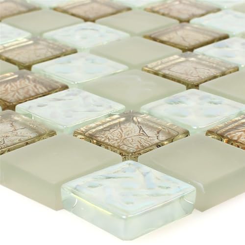 Mosaïque Carrelage Verre Nikolski Beige Or