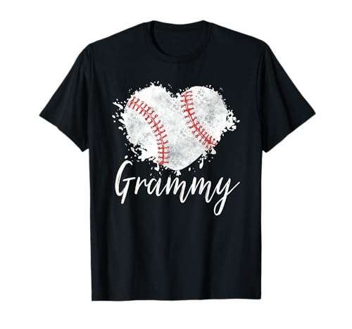 Baseball Grammy T-Shirt Baseball Love Heart T-Shirt