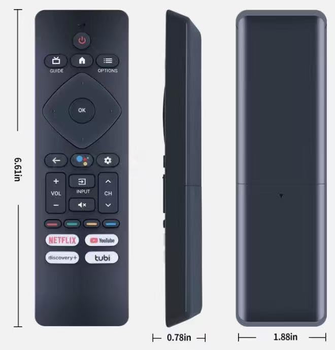 Besia Remote Control for Philips Google TV, Compatible for Philips Google TV 43PUL7672/F7 50PUL7552/F7 50PUL7672/F7 55PUL7672/F7 55PUL7552/F7 643PUL7652/F7 65PUL7552 65PUL7672/F7 (No Voice Function) image 5
