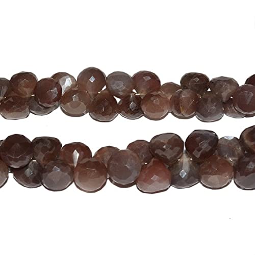 Pierre de lune chocolat perles oignons percées 8-10mm pour réparer et sublimer vos colliers