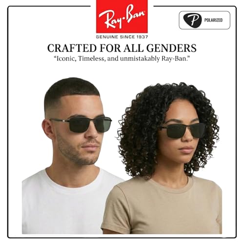 Image of Ray-Ban RB3671CH CHROMANCE POLARIZED Square-Round Shape Sunglasses for Men & Women with Official Eyewear Kit