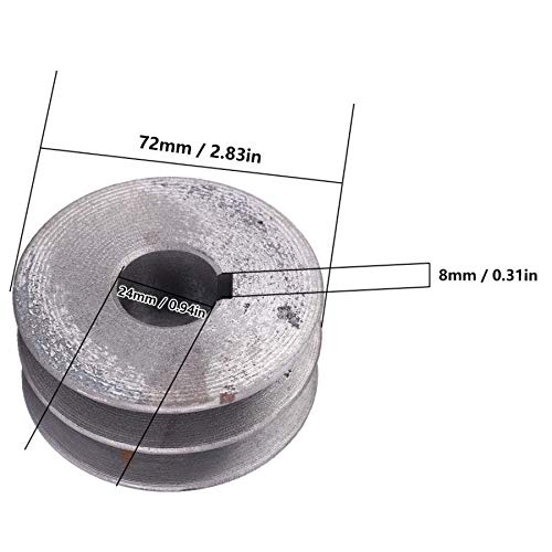 Ingranaggi Ruota di puleggia 72mm Cuscinetto Ruota motrice PULEY Blocco 400 Acciaio Acciaio Accessorio Accessoria Pulley Guida Guida Motore