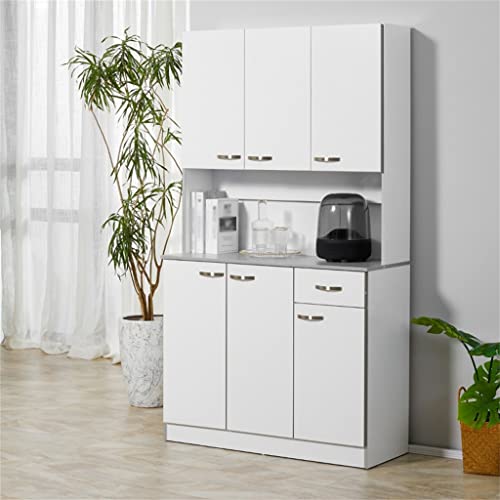 Ljmxg White Sideboard 71" Kitchen Separate Dining Room Buffet Kitchen Cabinet With 6 Doors, 3 Adjustable Shelves And 1 Drawer. #TOP4