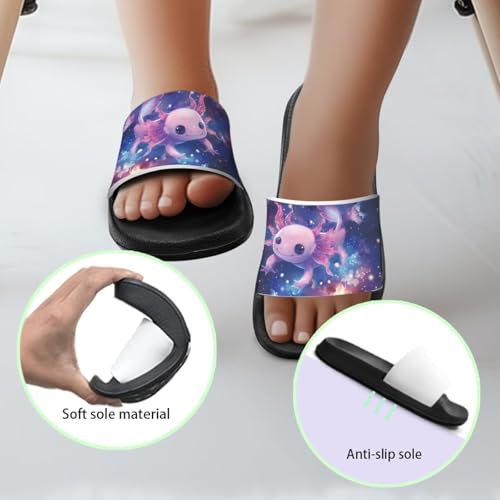 Image of Unisex Slides for Girls Boys Comfortable Slippers Slides Non-slip Shower Shoes House Fashion Thick for Indoor & Outdoor Gifts