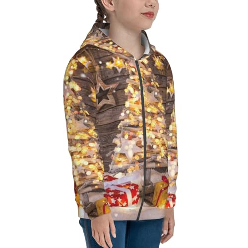 Christmas Tree Kids Pullover Hoodies Boys Zip Up Sweatshirts Girls Athletic Clothes with Pocket4