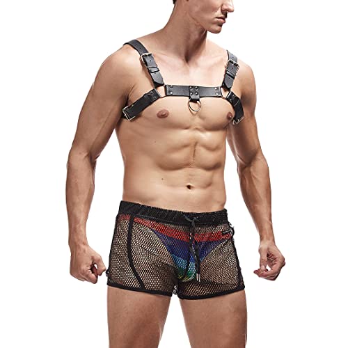 Mens Mesh Shorts Sexy Boxers See Through Boxers for Men2