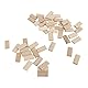 Garosa Domino-Zapfen, 50 Stück, 6 X 40 Mm, Domino-Zapfen, Buchenholz, Domino-Zapfen, Baumaterial für Möbel, Nähen, Schrankherstellung, Rahmen, Bauholz
