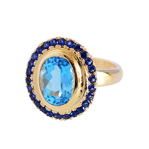 Bague topaze bleue argent saphir pour illuminer vos tenues de soirée