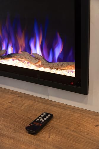 Miniatura 5 de Dupi Chimenea Eléctrica 42 Nero Pro Lumina 3 En 1 Con Calefacción Efecto Llama 3d Panorámica 12 Colores Llama Control Remoto 106x43,5x15 Cm Negro, 42 Pulgadas