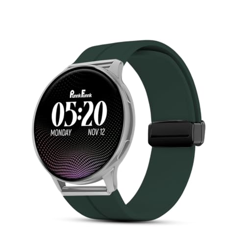 Image of PunnkFunnk Active 2 Smartwatch, 1.39 inch HD Round Display, Bluetooth Calling, Heart Rate & SPO₂, 100+ Sports Modes, IP67, Long Battery Life for Men & Women (Magnetic Green)