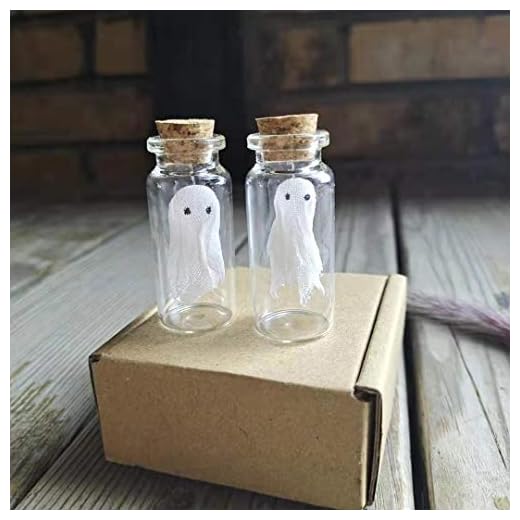 Pack of 2 ,Little Ghost in a Bottle ,Miniature Ghost, Halloween,Ghost gift,Funny Pet Ghost