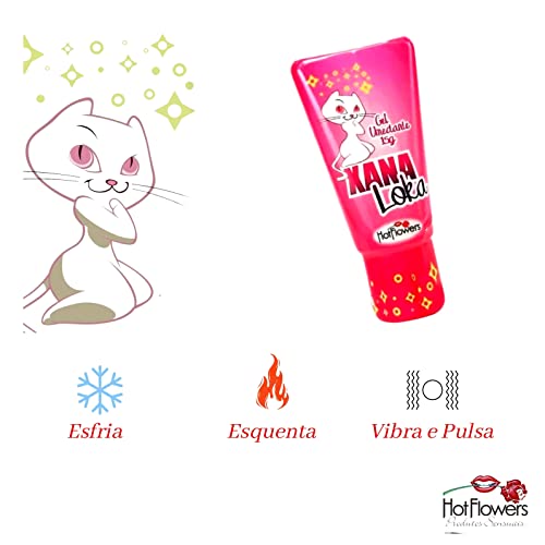 KIT COM 3 GEL LUBRIFICANTE FEMININO XANA LOKA+TREPADEIRA+RASPADINHA 15G HOTFLOWERS