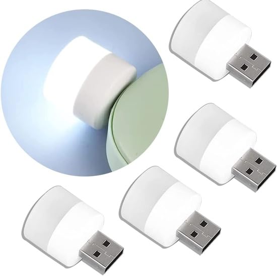 ONISHOMES USB Night Light, Plug in Small Led Nightlight Mini Portable for PC Car Bulb Indoor Outdoor Camping Reading Sleeping Bedroom Bathroom Nursery Hallway Kitchen (Pack of 10)