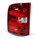 STRECOS Tail Lights Compatible with 2007-2013 Chevy Silverado 1500 2500HD 3500HD GMC Sierra Taillight Assemblies Rear Brake Lamps Red Border (Left Driver Side)