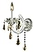 Elegant Lighting 2801W1C-GT/RC Maria Theresa 12-Inch High 1-Light Wall Sconce, Chrome Finish with Golden Teak (Smoky) Royal Cut RC Crystal