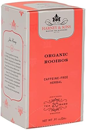 Harney & Sons Organic Rooibos | 20 Tea Bags of 100% Organic Rooibos
