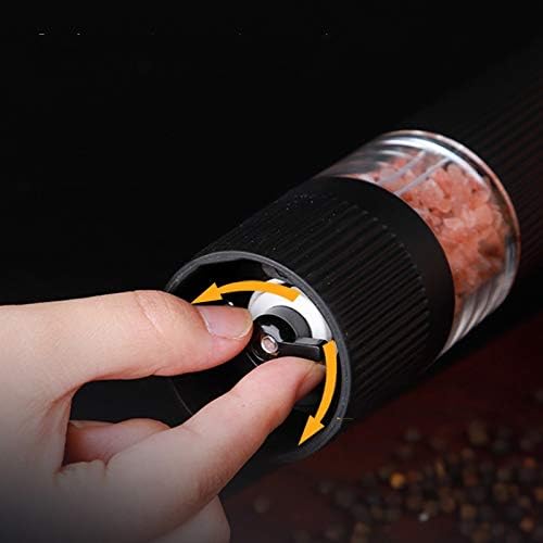 Electric Pepper Grinder, Sea Salt and Powder, Smart Household Bottle, Black