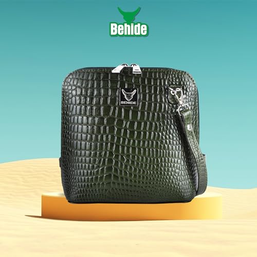 Image of BEHIDE Women's Genuine Leather Sling Bag - Stylish Cross-Body Handbag for Women, Adjustable Shoulder Strap