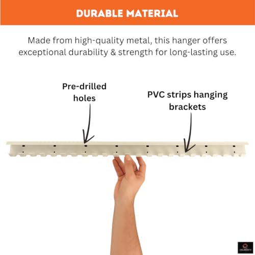 Image of Qlarity Covers 1.5mm Thick PVC Strip AC Curtain | Size- 20 1pcs Inch Wide Hanger X 7 Feet Long | 3 Strips, 8.5 Inches Wide Vinyl Transparent Door Curtain | Mount Hanger for Cold Storage /Office /Home