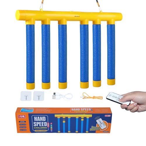 HXRROO Reflex Challenge Game,Reflex Drop Sticks, Hand Eye Coordination Training, Upgraded and Adjustable Speed catching Sticks Game