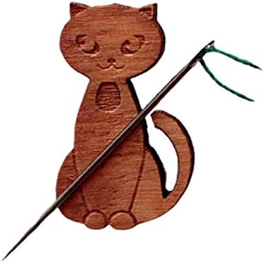 Needle minder Cat Cross stitch Pattern holder Kitten magnetic keeper