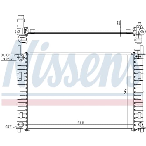 NISSENS Radiateur, refroidissement du moteur 62027A – vue 8