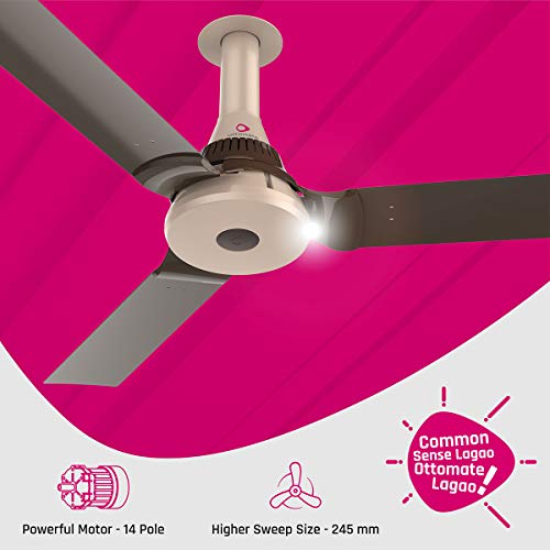 Image of OTTOMATE Smart Ready 1000 mm Sweep 3 Blade High Speed Ceiling Fan with Anti Dust Feature (Champagne Gold Colour, Pack Of 1)