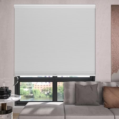 MYshade Top Down Bottom Up（TDBU） Cellular Shades, 1.5 inch Cordless Blackout Honeycomb Pleated Blinds for Windows Home Bedroom Office, Light Control, Thermal Insulated, 26" W x 50" H, White by MYshade - Image 6