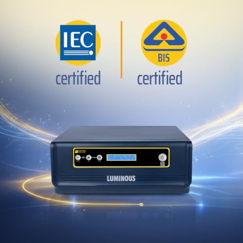 Image of Luminous Single Phase Off-Grid Pure Sine Wave Solar Inverter, MPPT and iSOT Technology, Customized Saving Modes, Supports up to 1000Wp Panels, LCD Display (NXG Pro 1kVA /24V, 3 Years Warranty)