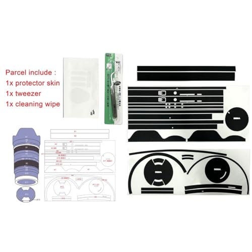 Funda protectora adhesiva para lente Nikon Z 600 mm f/6.3 VR S – Diseño camuflaje sombra negro (modelo A249) miniatura 5