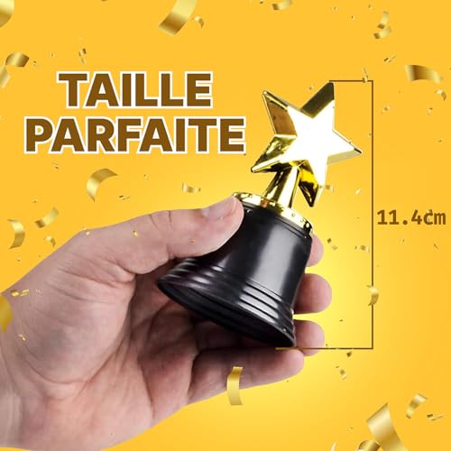 Bedwina Prix Star Trophy – Lot de 12 trophées dorés de 11,4 cm – vue 2