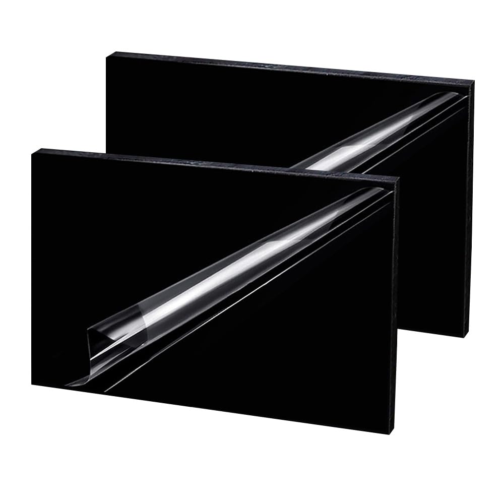 HDPE Plastic Sheet - 8" x 12" - Black -7