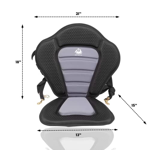 ROC Paddle Boards Detachable Universal Paddleboard Kayak Seat| Adjustable Design, Soft Cushion Back Support for Inflatable SUPs, Kayaks, Canoes, Rowboats, Fishing Boats