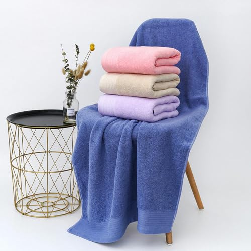 Serviette de bain pur coton torsadé violet de qualité supérieure