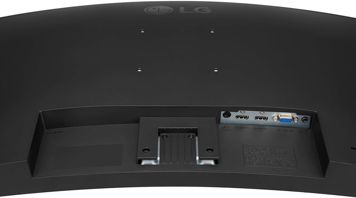 Monitor rear ports for HDMI, D-Sub, and power