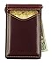Palm West Leather Minimalist Leather Money Clip Wallet with RFID Blocking Technology, Dark Cherry
