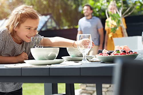 Keter Tavolo Da Esterno Julie, Tavolo Da Giardino Adatto Per 6 Persone, Grafite, 147 X 90 X 74.5 Cm - 8