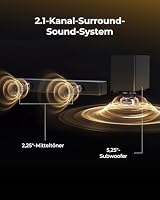 ULTIMEA Soundbar mit kabellosem Subwoofer, VoiceMX & BassMX, App-Steuerung, Bluetooth® 6.0, 2.1ch Soundbar für TV Geräte, Einstellbarer Bass, HDMI, Optisch, Poseidon M30, 2026 – Ansicht 3