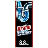 Drano Kitchen Granules Drain Clog Remover and Cleaner, Unclogs blockage from Grease or Cooking Oil, 8.8 oz