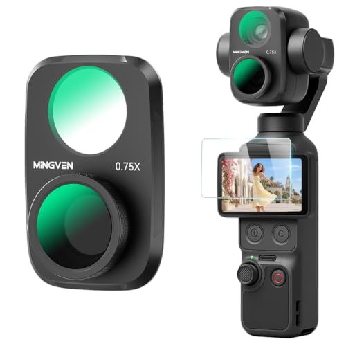MINGVEN(�~���x��) �L�p�����Y DJI Osmo Pocket 4P�Ή� �X�i�b�v�t�B�b�g�}�E���g | 112°�̊g��FOV�A�}���`�R�[�e�B���O�AHD���w�K���X�ADJI Osmo Pocket 4P�A�A�E�g�h�A�A���s�A�r�f�I�u���O�A�r�f�I�B�e�p�B