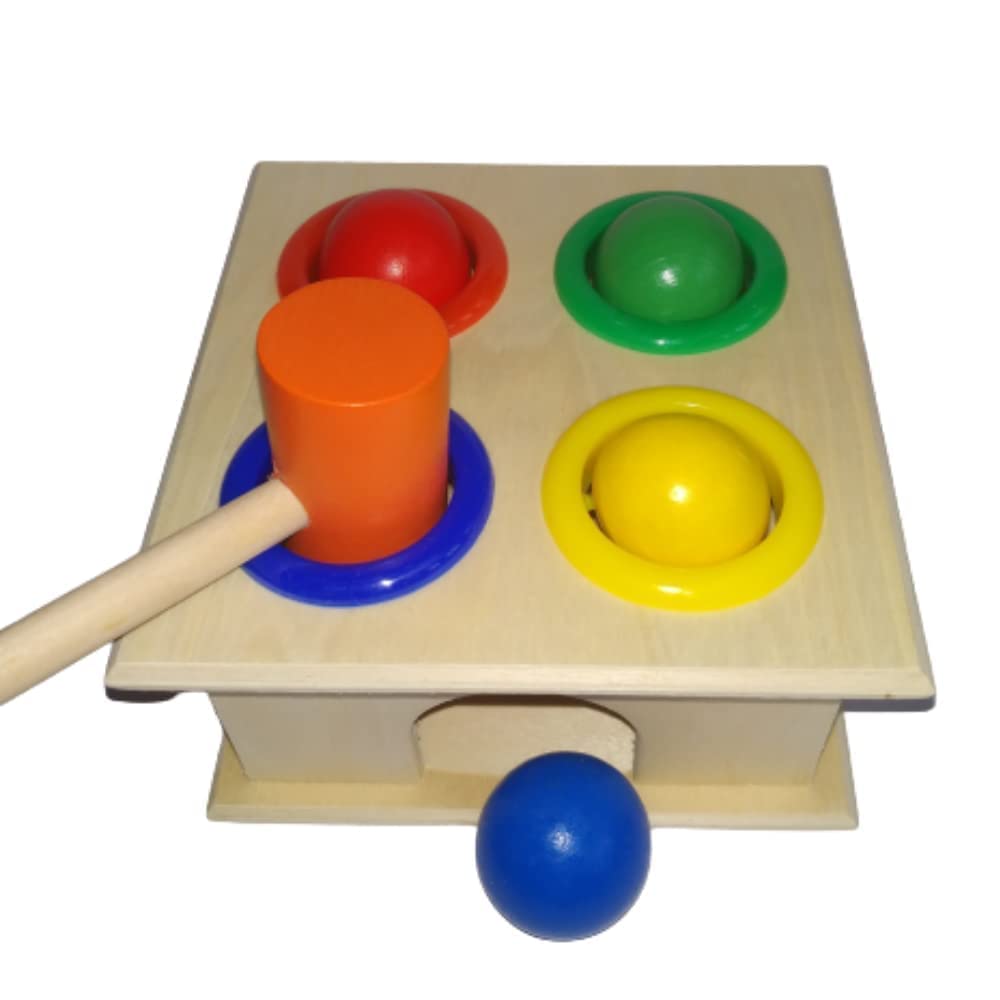 Little Mind Wooden Hammer Ball Knock Pounding Bench with Box Case Fine Motor and Dexterity Skills Early Educational Toy Set for Kids 2+ Years (Hammer Ball)-Multicolor (B0D2NWG63B) Amazon Price History, Amazon Price Tracker