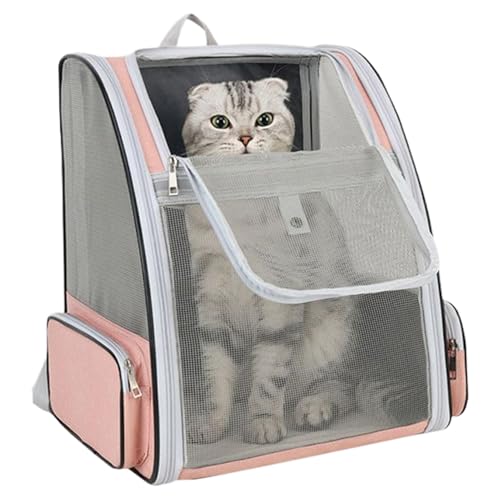 猫キャリアのバックパック、猫用のバックパック | 犬のバックパックキャリア,ピクニック、ハイキング、キャンプ用の取り外し可能な豪華なクッションを備えた ペット用品