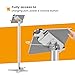 Beelta Universal Tablet Floor Stand Diagonal Clamp, Compatible with iPad 9.7 to 12.9 Inch, Durable Metal Construction, Anti-Theft, 145-degree Rotation, 360-degree Viewing, Unobstructed Access