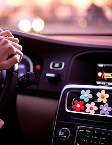 Flower Air Vent Clip 7 Pieces Car Air Vent Clips, Cute Car Flowers Interior Decoration,Car Charm Air Vent Accessories For Girls & Women (Flowers) #TOP4
