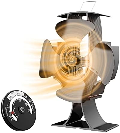 Amazon.com: WESTLEY Wood Stove Fan Heat Powered, 4-Blade Fireplace Fan, Stove  Fan for Wood/Log Burner/Fireplace, Increases 80% More Warm Air Than 2 Blade  Fan, with Magnetic Thermometer : Home u0026 Kitchen